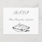 Cinderella Slipper Aangepaste RSVP-Briefkaarten Uitnodiging Briefkaart (Voorkant)