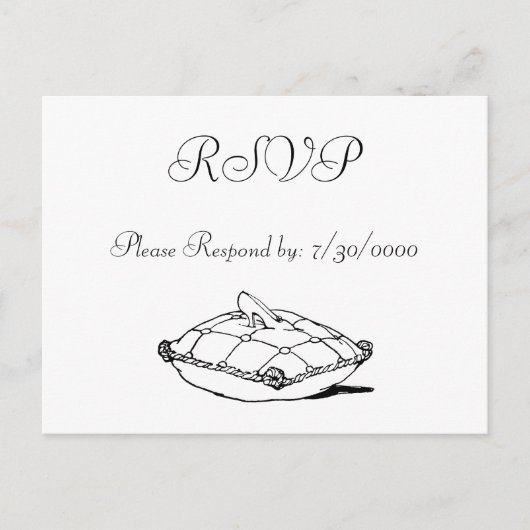 Cinderella Slipper Aangepaste RSVP-Briefkaarten Uitnodiging Briefkaart (Voorkant)