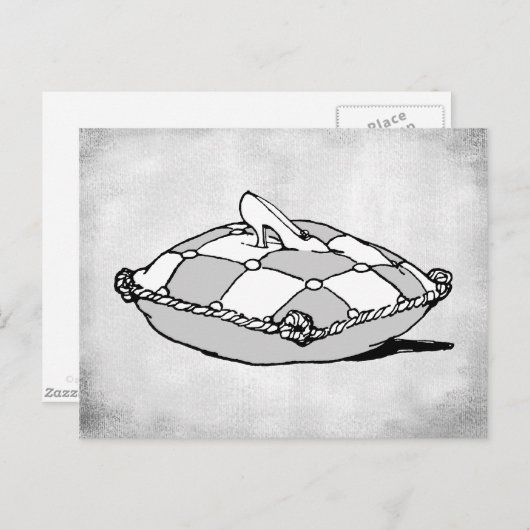 Cinderella Slipper  Art Briefkaart (Voorkant / Achterkant)