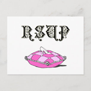 Cinderella Slipper Custom RSVP Response Briefkaart