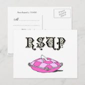 Cinderella Slipper Custom RSVP Response Briefkaart (Voorkant / Achterkant)
