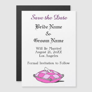 Cinderella Slipper Custom Save the Date Magnet Magnetische Uitnodiging