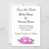 Cinderella Slipper Custom Save the Date Magnet Magnetische Uitnodiging (Voorkant)