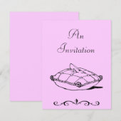 Cinderella Slipper  Sjabloon voor kunstuitnodiging Kaart (Voorkant / Achterkant)