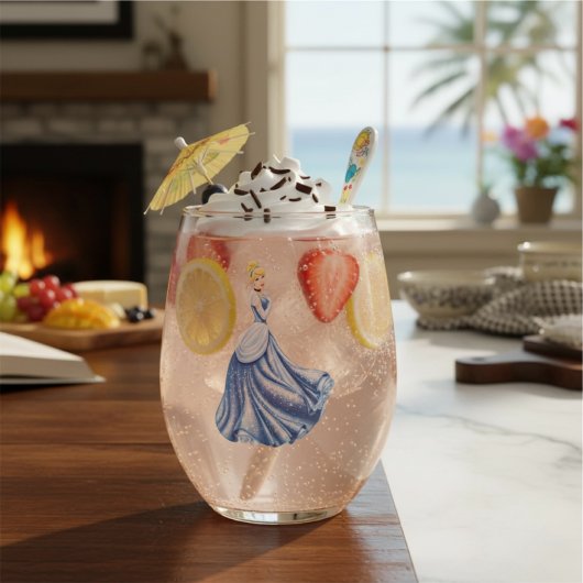 Cinderella Stemless Wine Glass Wijnglas Zonder Voet