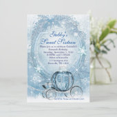 Cinderella Uitnodiging, Cinderella Sweet Sixteen Kaart (Staand voorkant)