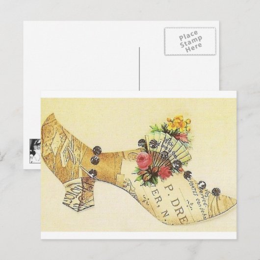 Cinderella Victoriaans ventilatorschaar Briefkaart (Voorkant / Achterkant)