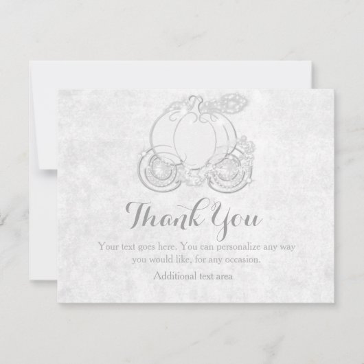 Cinderella White Royal Princess Carriage Kaart (Voorkant)