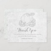 Cinderella White Royal Princess Carriage Kaart (Voorkant / Achterkant)