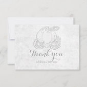 Cinderella White Silver Princess Carriage Kaart (Voorkant)