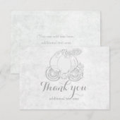 Cinderella White Silver Princess Carriage Kaart (Voorkant / Achterkant)