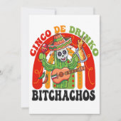 Cindo De Drinko Bitchachos Grappige Cindo De Mayo Save The Date (Voorkant)