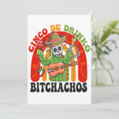 Cindo De Drinko Bitchachos Grappige Cindo De Mayo  Save The Date (Staand voorkant)