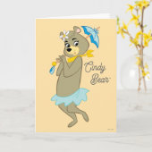 Cindy Beer Holding Parasol Kaart (Gele Bloem)