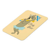 Cindy Beer Holding Parasol Magneet (Linkerzijde)