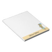 Cindy Beer Holding Parasol Notitieblok (Schuin)