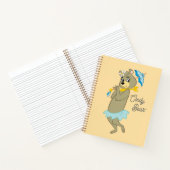 Cindy Beer Holding Parasol Notitieboek (Binnen)