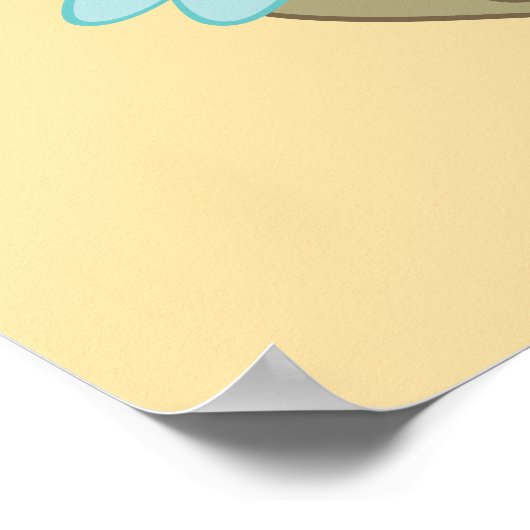 Cindy Beer Holding Parasol Poster (Hoek)