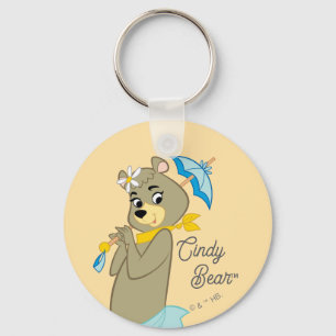 Cindy Beer Holding Parasol Sleutelhanger