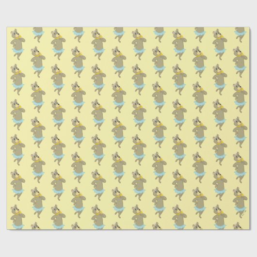 Cindy Beer speelse pose Cadeaupapier (Vlak)