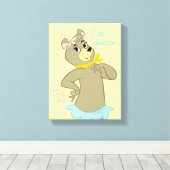 Cindy Beer speelse pose Canvas Afdruk (Insitu (Houten vloer))