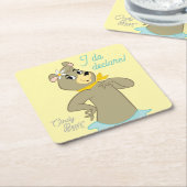 Cindy Beer speelse pose Kartonnen Onderzetters (Schuin)