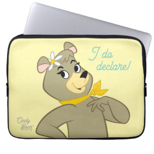 Cindy Beer speelse pose Laptop Sleeve