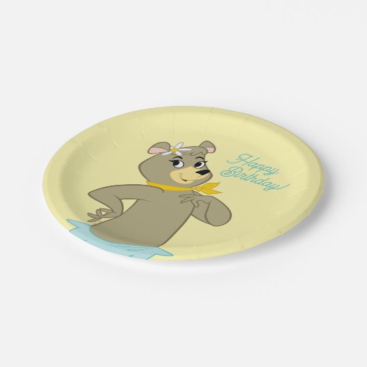 Cindy Beer speelse pose Papieren Bordje (Gekanteld)