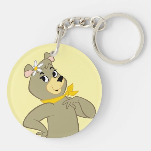 Cindy Beer speelse pose Sleutelhanger (Achterkant)