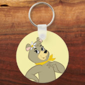 Cindy Beer speelse pose Sleutelhanger (Achterkant)