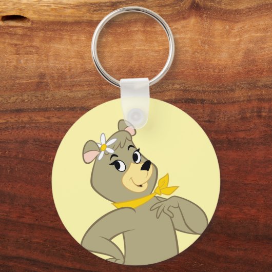 Cindy Beer speelse pose Sleutelhanger (Achterkant)