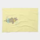 Cindy Beer speelse pose Theedoek (Horizontaal)