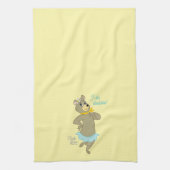 Cindy Beer speelse pose Theedoek (Verticaal)