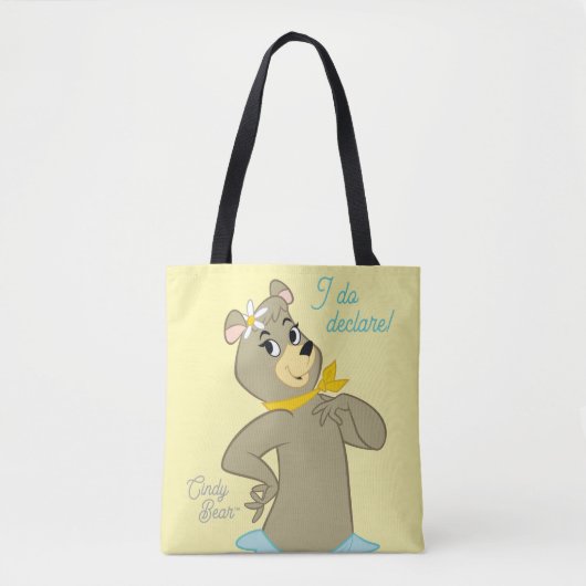 Cindy Beer speelse pose Tote Bag (Voorkant)