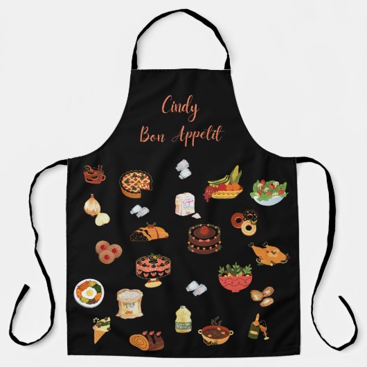 Cindy Bon Appetit Food Keuken Chef Schort (Voorkant)