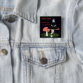 Cindy Caine Vierkante Button 5,1 Cm (In situ)