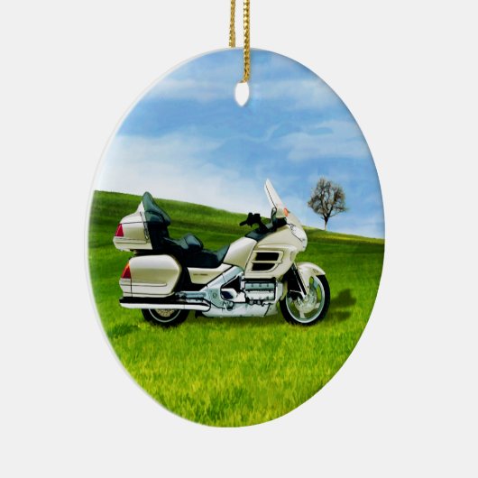 Cindy Johnson Motorcycle Keramisch Ornament (Rechts)