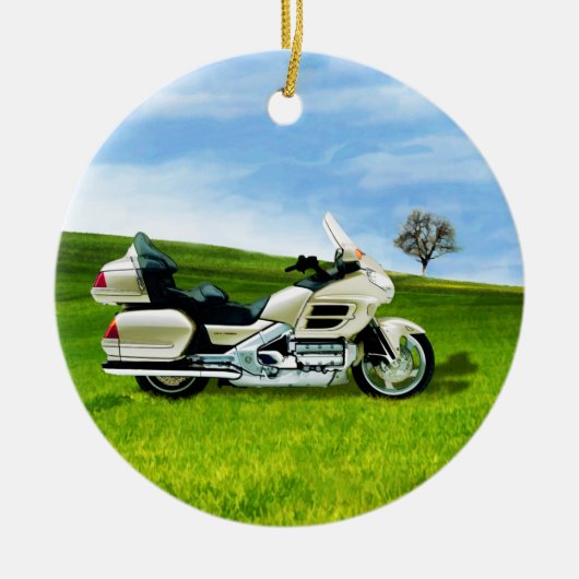 Cindy Johnson Motorcycle Keramisch Ornament (Voorkant)