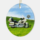 Cindy Johnson Motorcycle Keramisch Ornament (Links)
