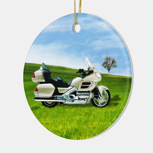 Cindy Johnson Motorcycle Keramisch Ornament (Links)