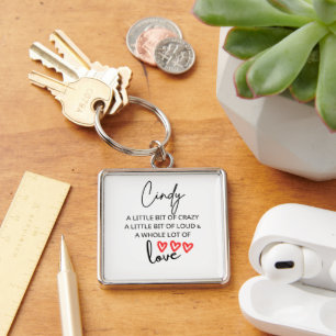 Cindy kleurrijke liefde sleutelhanger