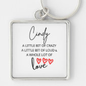 Cindy kleurrijke liefde sleutelhanger (Voorkant)