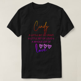 Cindy kleurrijke liefde t-shirt