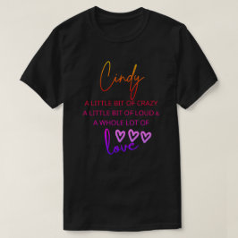 Cindy kleurrijke liefde t-shirt