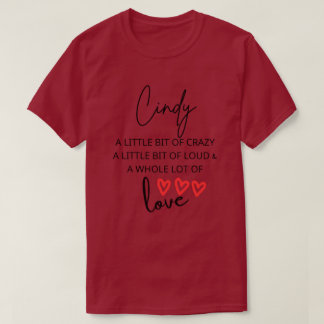 Cindy kleurrijke liefde t-shirt