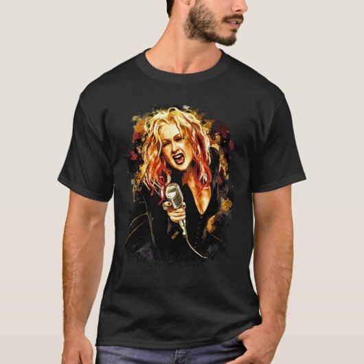Cindy Lauper Paintings T-shirt (Voorkant)