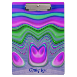 CINDY LOU ~ 3D! Roze, Paars, groen, blauw Klembord
