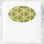 CINDY LOU ~ GOLD BARS Kaleidoscope ~ Oval Sticker (Tas)