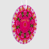 CINDY LOU ~ ROOS LOVER ~ 0rnament ~ acryl ~ Ornament (voorkant)