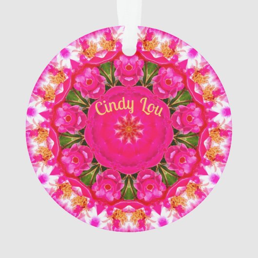 CINDY LOU ~ ROOS LOVER ~ 0rnament ~ acryl ~ Ornament (achterkant)